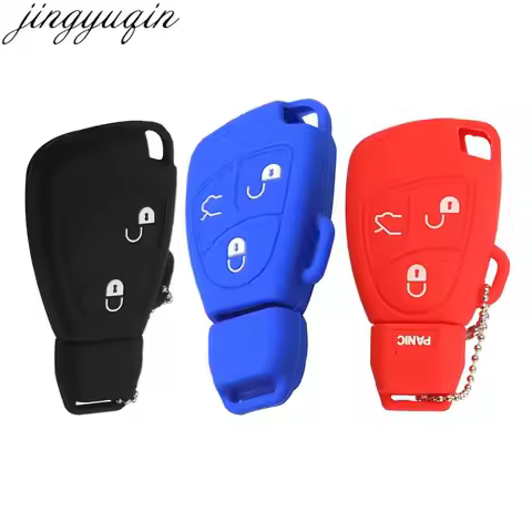 Jingyuqin Remote Car Key Fob Silicone Case Cover For Mercedes Benz B C E ML S CLK CL 2/3/4 Buttons S