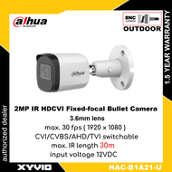 DAHUA HAC-B1A21-U CCTV Outdoor IR Bullet Camera 2.0MP 2MP 1080P HDCVI IR Camera for outdoor (HAC-B1A