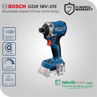 Bosch Brushless Impact Driver / Obeng Impact Baterai 18 Volt GDR 18V-215 (UNIT ONLY)