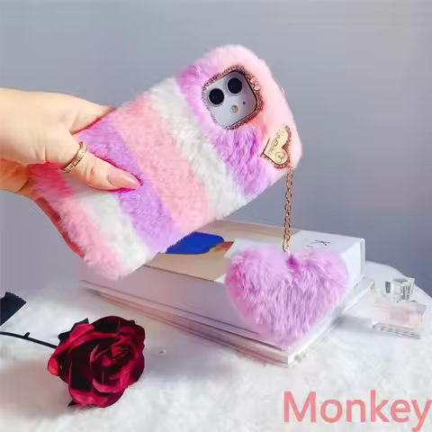 Lady Gift Case For OPPO Realme 9 8 Pro 7 6 5 9I 8I XT X2 C35 C31 C21 C15 C12 C11 C3 C2 Furry Fluffy 