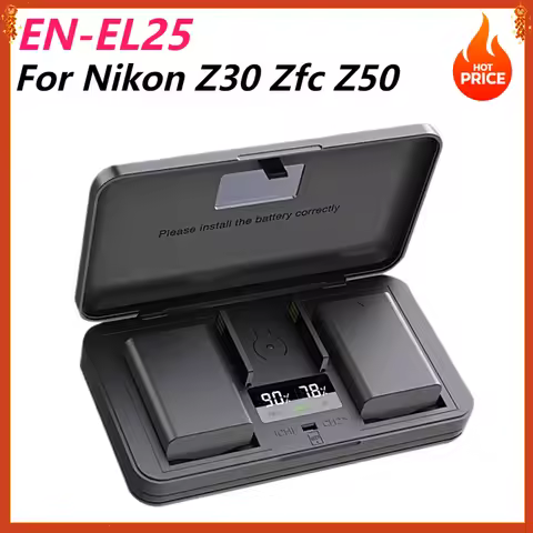 EN-EL25 EN EL25 1350mAh Battery with SD Card Reader/Battery Storage Box /LCD Charger 3 in 1 for Niko