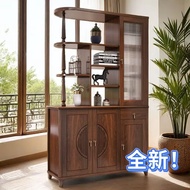 ✅全新 新中式 玄關柜 屏風櫃 實木加粗加厚   100%新 酒櫃  儲物櫃  置物架 鞋櫃 New Chinese style entryway cabinet, screen cabinet, w