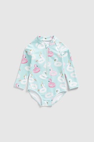 ชุดว่ายน้ำเด็กผู้หญิง Mothercare Aqua Rashguard Swimsuit Upf50+ HC774