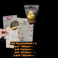 HM plastic 5x7/5x8/5x9/5.5x9[ 900gm± ] Hdpe / Bungkus / Plastik Beg / Disposable Food Packaging Plastic Bag