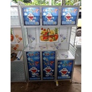 New RAK PIRING 3 PINTU KARAKTER HELLO KITTY DORAEMON KEROPY SAPING KACA BAWAH KERAMIK