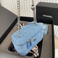 [24 Hours Delivery] Denim Camera Beg Chain Beg Cosmetic Beg