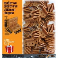 * DT-PLB500 500pcs PVC L-Bracket (Brown)