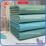 ⭐LOW PRICE⭐ CC42-CC45 Premium Heavy Como Crepe 58 Kain Pasang Ela (Harga utk 0.5m) For Raya 2021