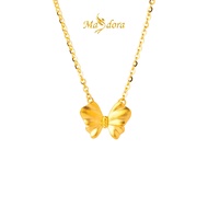 MASDORA 999 Gold Necklace Rantai Leher Emas ~ Matte Butterfly (EMAS 999/24K)