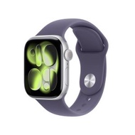 Apple - Apple Watch Series 11 GPS 46mm 銀色鋁金屬錶殼 加霧紫色運動錶帶 - M/L
