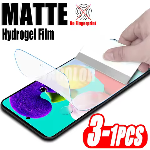 1-3PCS Full Curved Hydrogel Matte Film For Samsung Galaxy A51 A71 5G UW 4G A31 A21s A11 Sansum A 51 