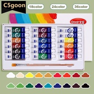 C5GOON 12/24/36colors Watercolor Paint Set in Tubes Art Academy Gouache Pigment Kit 5ml/Tube Waterco