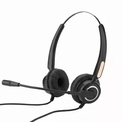 Call Center Telephone Headset RJ9 Plug with Noise Cancelling Mic Volume Adjustment Mute Function Pho