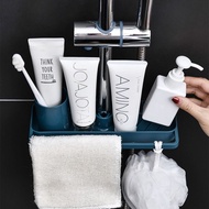 Liquid Shower Soap Rack Two Bulkhead Shampoo / Soap Holder - White