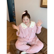 baju set perempuan pyjamas women Perut nakal plus ukuran seluar lengan panjang MM200jin musim luruh 