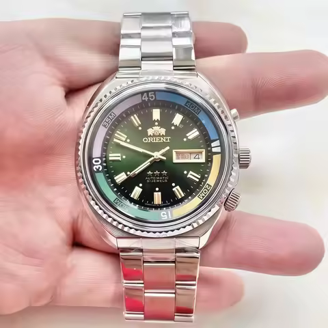 Automatic Mechanical Unisex Watch World Time Full Function Steel Strap Select Dial Luminous Orient W