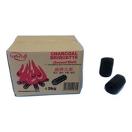 3KG BBQ Charcoal Briquette Coconut Shell / Arang Tempurung Kelapa (Arang Batu)