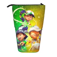 Boboiboy Student Large Capacity Creative Telescopic Pencil with Pen Holder and Cup Bag