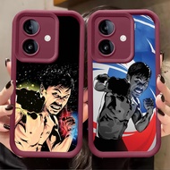 A-5 Manny Pacquiao Case for OPPO A5i A3X A5 A3 Pro Wine Red