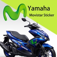 For Yamaha Cutout MOVISTAR Sticker Movistar R1 R3 R6 R7 Movistar Decals for Sniper150 155 Stickers Motorcycle Car Design Stickers Cut Rossi Logo Motorcycle Helmet Stickers
