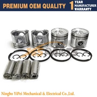 4set 4D95 Piston & Piston Ring STD for Komatsu 4D95 4D95LE-5 Engine