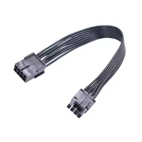 20cm PCIe 8 Pin FeMale to CPU 8(4+4) Pin Male EPS-12V CPU Motherboard Power Adapter Cable