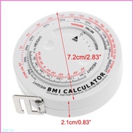Ahead BMI Body Mass Index Retractable Tape 150cm Measure Calculator Diet Weight Loss