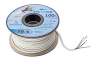 100 ft. 18AWG Low Voltage LED Cable 4 Conductor In-Wall Jacketed Pure Copper Speaker Wire UL Listed