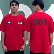 001 Squid Game Inspired T-shirt Menswear Unisex Graphic DTF 100%COTTON