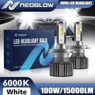 [EB] 2PCS NEOGLOW NOVA Lampu Kabut 100W 15000Lumens 6000K Putih, Garansi 1 Tahun Lampu Depan Mobil L