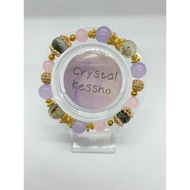 Crystal bracelet [Lavender Amethyst/Garden Quartz/Rose Quartz/Citrine]