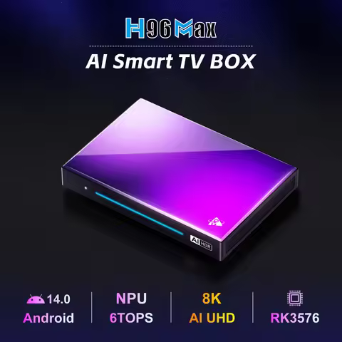 Premium Android 14 AI TV Box H96 Max M9 Smart TV Box WiFi 6 BT5.4 1000M LAN Octa Core 8K UHD AV1 Goo