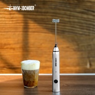 Ready Stock#MHW- 3BOMBER Bomber Electric Milk Frother Coffee Garland Milk Frother USB Handheld Foame