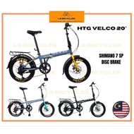 HTG Velcro Shimano Folding Bike 20" 7 Speed Shimano Ready Stock Basikal Lipat