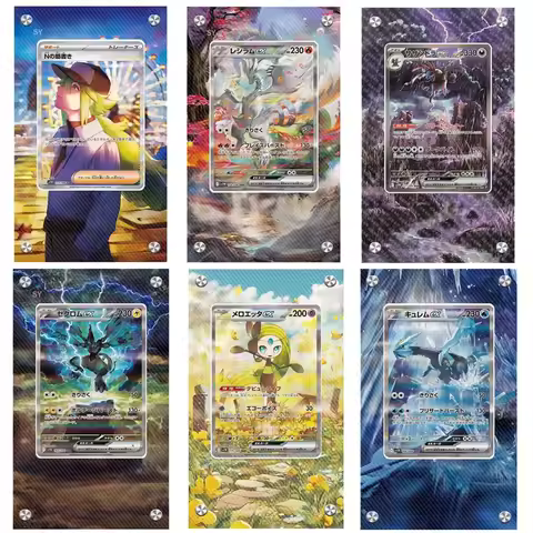 Anime Pokemon Sv11 All Series BWR SAR Kyurem Reshiram Zekrom Extended Art Display Case Psa Card Disp
