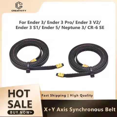 X+Y Axis Synchronous Belt GT2 Width 6mm Open Timing Belt Terminal 2GT Rubber Belt For Ender-3 Ender 