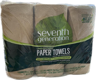 seventh generation - 6 卷 第七代 100% 再生紙巾 未漂白 平行進口