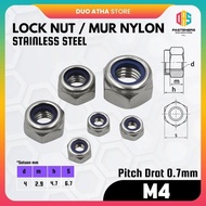 M4 Nylon Nut / Lock Nut M4 / M4 Nylon Nut Stainless Steel 304 Key 7