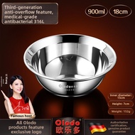 Olodo | Deep Round Soup Bowl 316 Stainless Steel Food Grade Reinforced Large Ears
