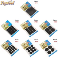 TOPTOOL 1/4/9/16PCS Furniture Leg Pads Square Round Black Foam Self Adhesive Table Feet Covers