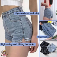 Women's shorts Women's high elasticity tight denim shorts sexy buttocks denim shorts