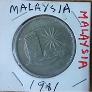 1981 MALAYSIA PARLIAMENT 1 RINGGIT COIN.