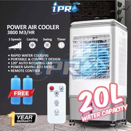 𝐈𝐏𝐑𝐎 Portable Air Cooler 20L Water Tank HIGH Powerful Aircond 3 Speed Aircond Cooling Fan  Air Coole