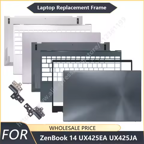 NEW For ZenBook 14 UX425EA UX425JA Laptop LCD Back Cover Front Bezel Palmrest Bottom Case Hinges Lap