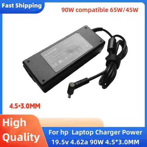 90W 19.5V 4.62A 4.5*3.0mm AC Laptop Charger Power Adapter For HP Pavilion 14 15 PPP012C-S 710413-001
