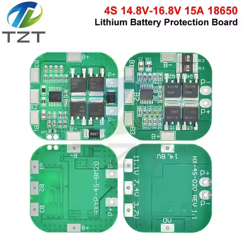 DIYTZT 1/2/3/5PCS 4S 14.8V / 16.8V 20A Peak Li-ion BMS PCM Battery Protection Board BMS PCM For 1865