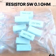 5W 5WATT 0.1 0R1 0.1RJ OHM ROHS CHALK RESISTOR