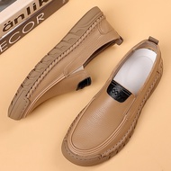 Top Layer Cowhide 2024 Summer New Style Men's Leather Shoes Genuine Leather Men's Casual Round Toe S