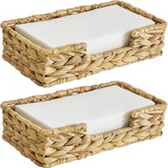 DBM.HOME-2PCS Bathroom Disposable Guest Towel Holder Long Seagrass Woven Rattan Wicker Table Hand Gu