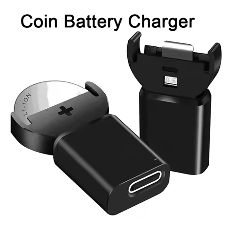 USB Type-C Plug Lithium LIR2032 LIR1632 LIR2025 LIR2016 LIR2032H ithium Coin Battery Charger Adapter